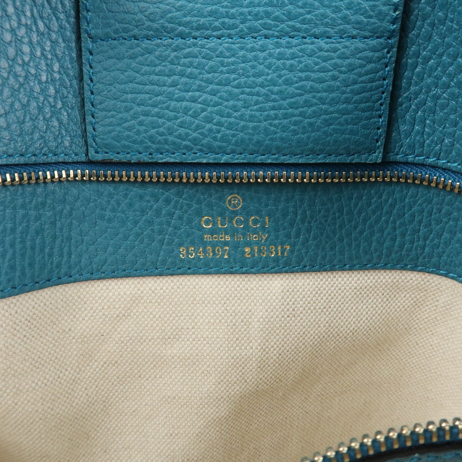 GUCCI Interlocking G Calf Leather Swing Large Shoulder Bag 354397