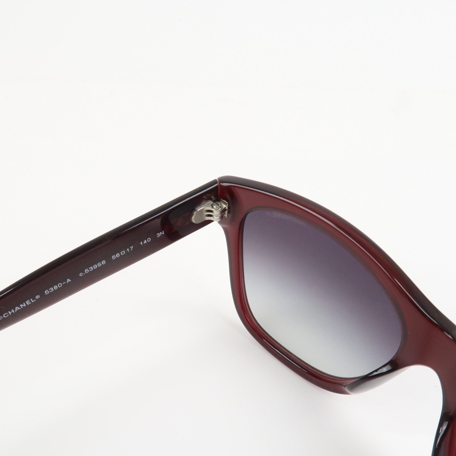 CHANEL Side COCO Mark Sunglasses ｃ.539S6 56□17 140 3N Brown 5380-A