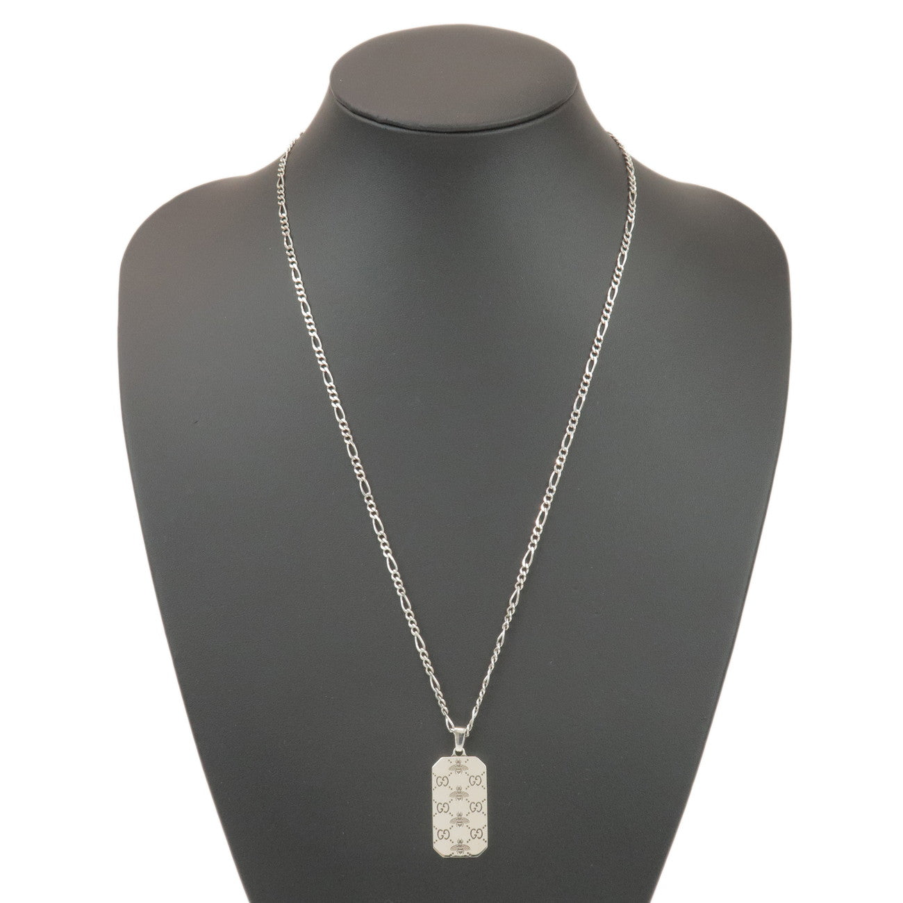 GUCCI GG & Bee Necklace SV925 Silver