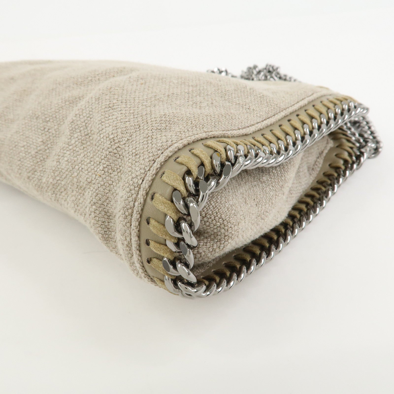STELLA MCCARTNEY Falabella Canvas 2Way Hand Bag Shoulder Bag Beige
