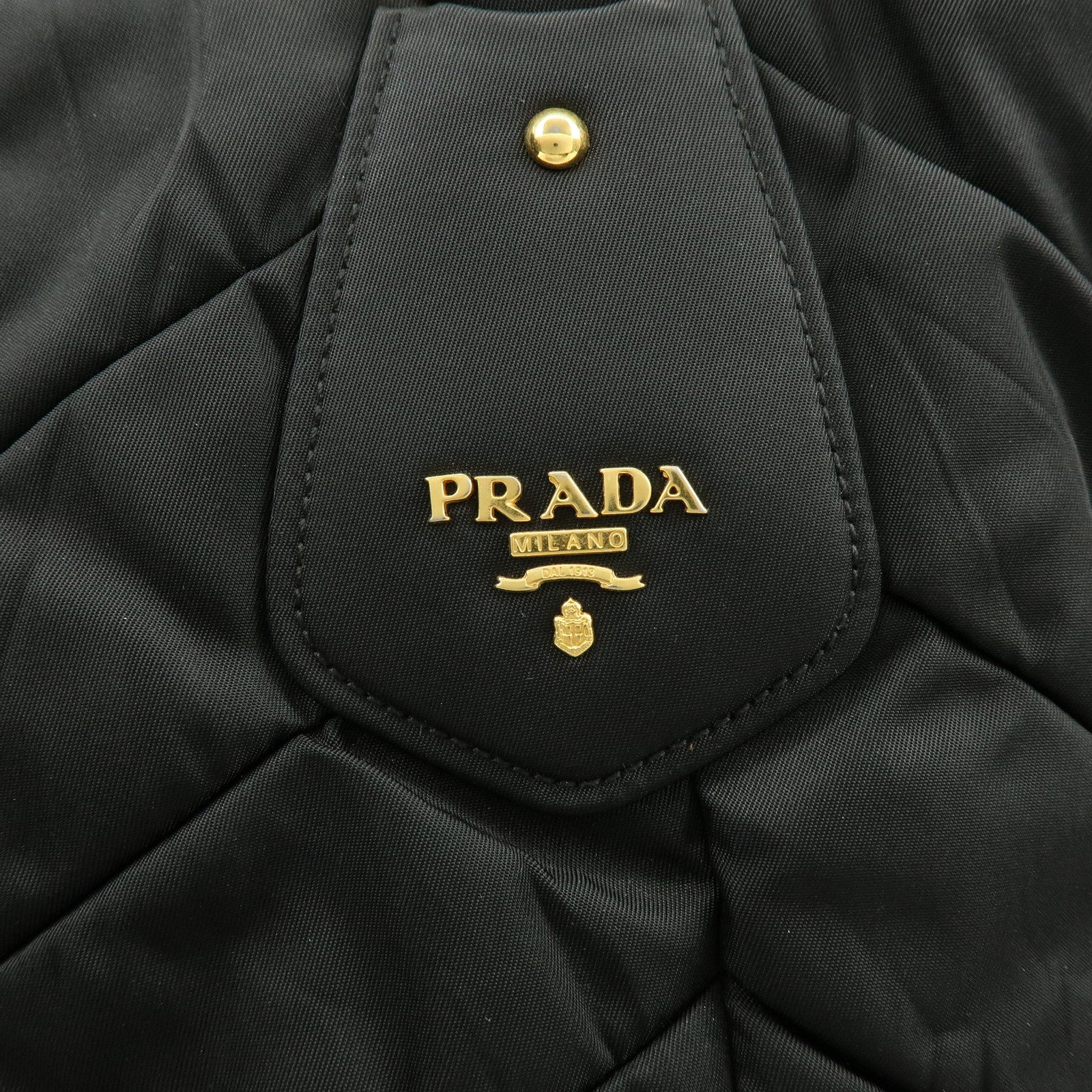 PRADA Nylon 2Way Bag Hand Bag Shoulder Bag Black BN1593