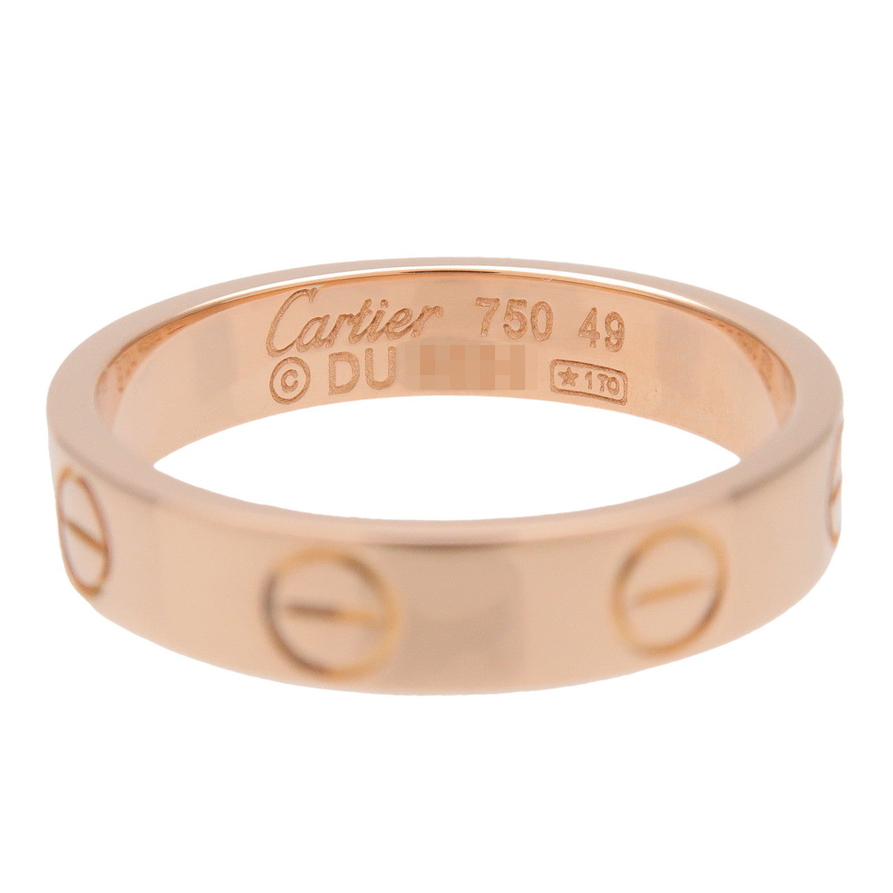 Cartier Mini Love Ring K18 750PG Rose Gold #49 US5 EU49 HK10.5