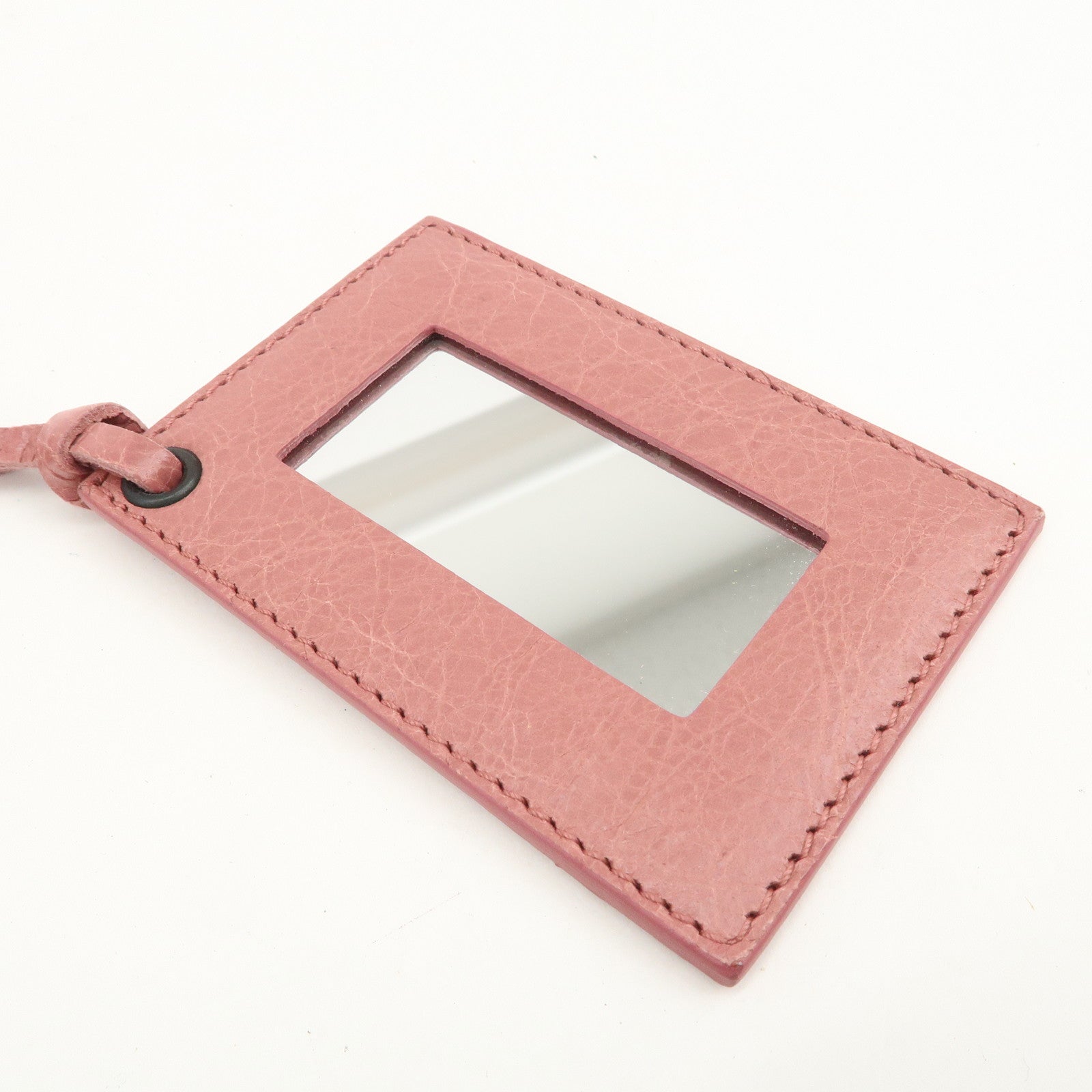 BALENCIAGA Logo Leather Giant Clutch Bag Pink