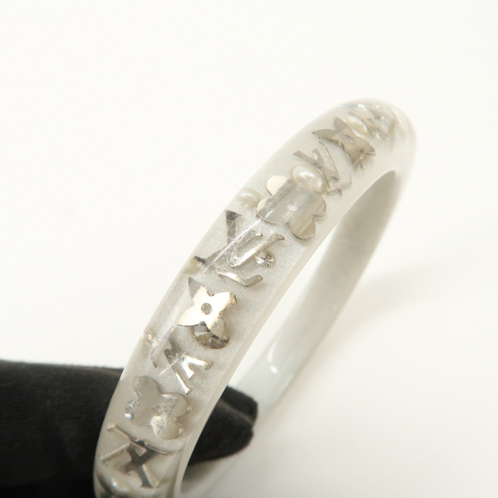 Louis Vuitton Bracelet Inclusion TPM Bangle Clear Silver M65867