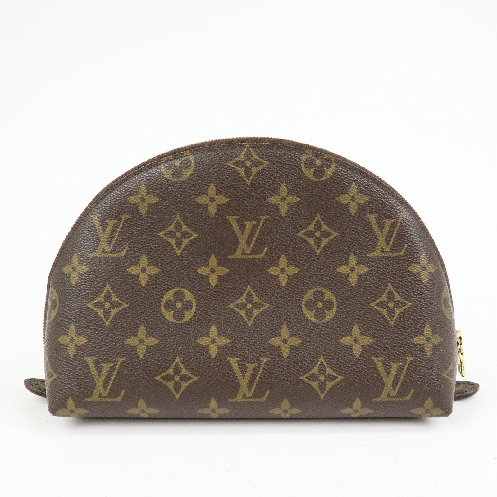 Louis Vuitton Monogram Trousse Demi Ronde Pouch M47520