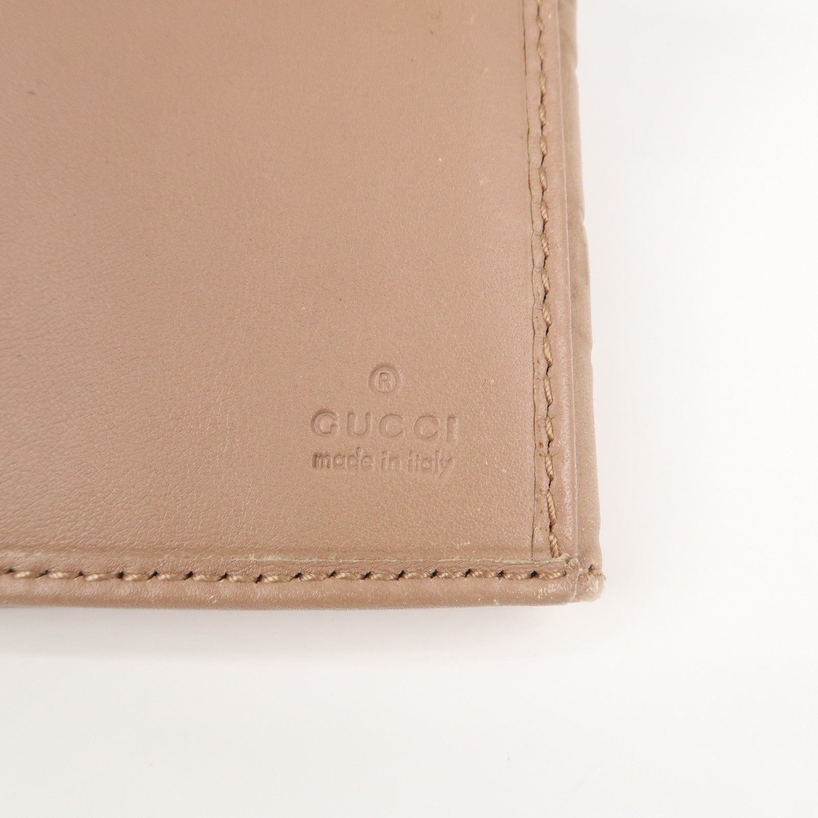 GUCCI Interlocking G Guccissima Leather Long Wallet Pink 212104