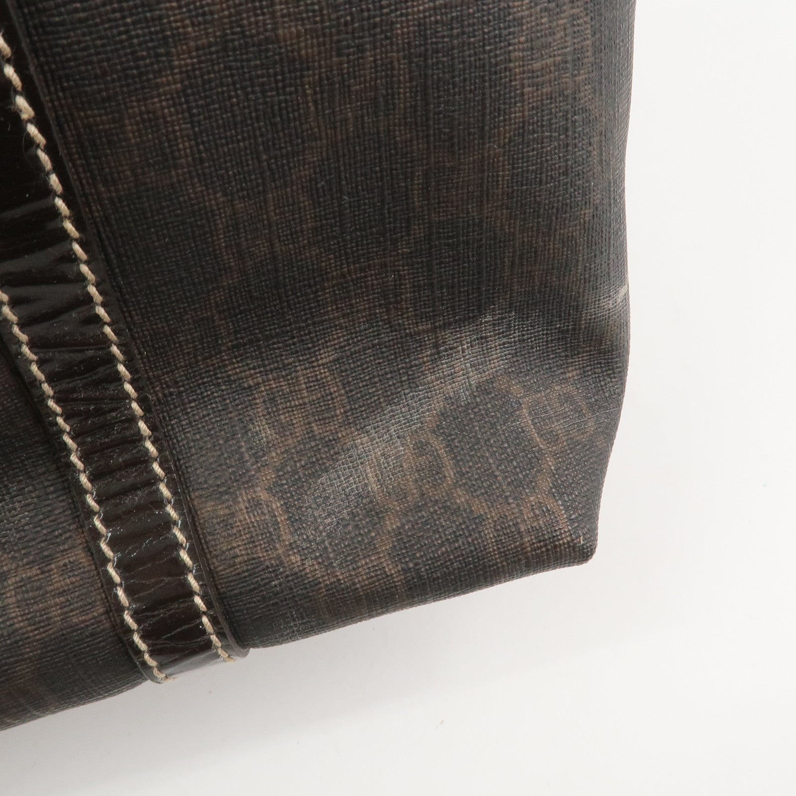 GUCCI GG Supreme Tote Bag Shoulder Bag Dark Brown 197953