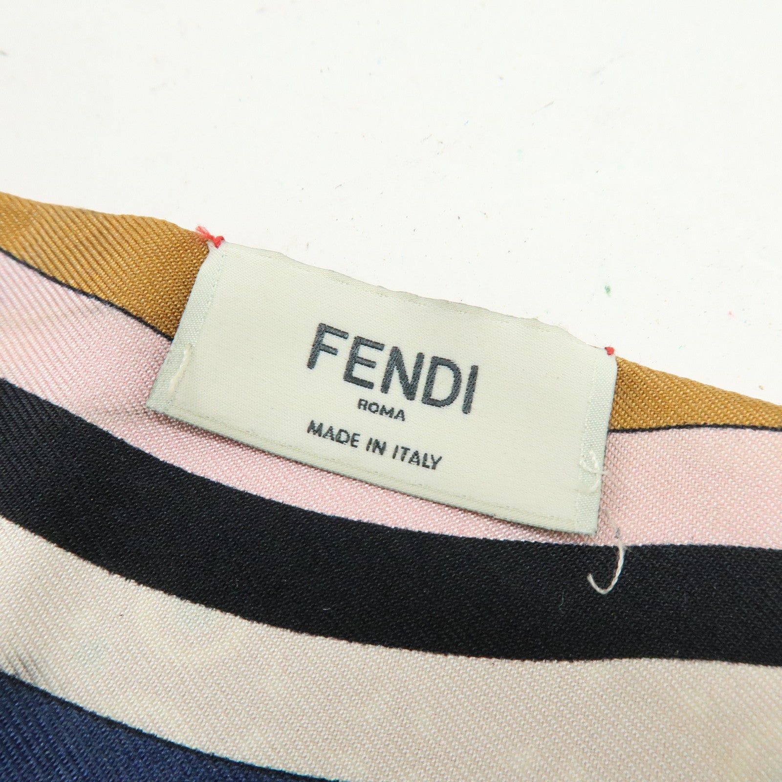 FENDI Wrappy Silk 100%  Scarf Red Multicolor