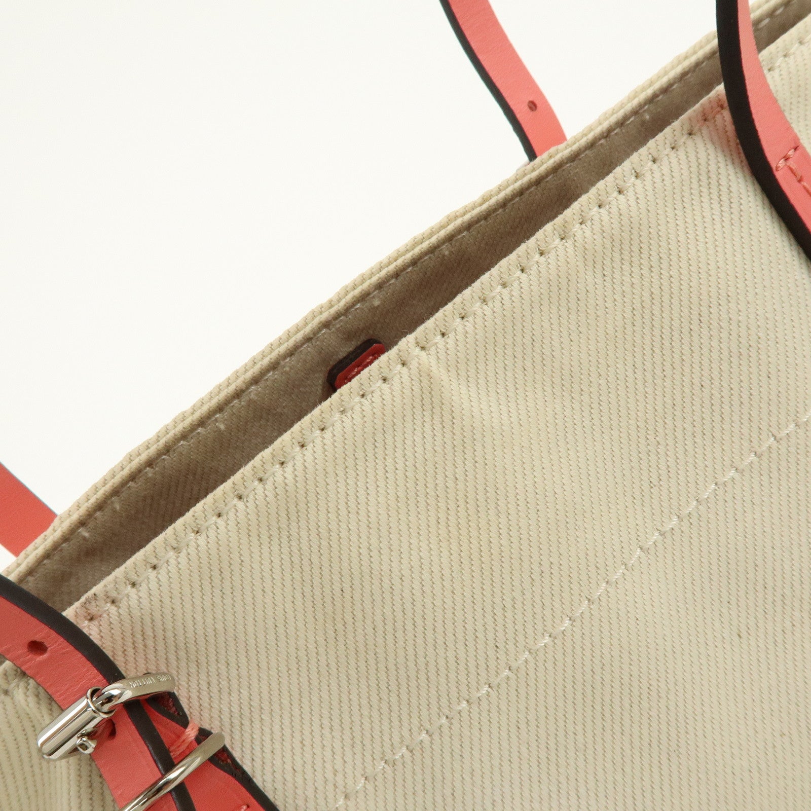 Louis Vuitton Canvas Leather Cabas PM Hand Bag Corail M94505