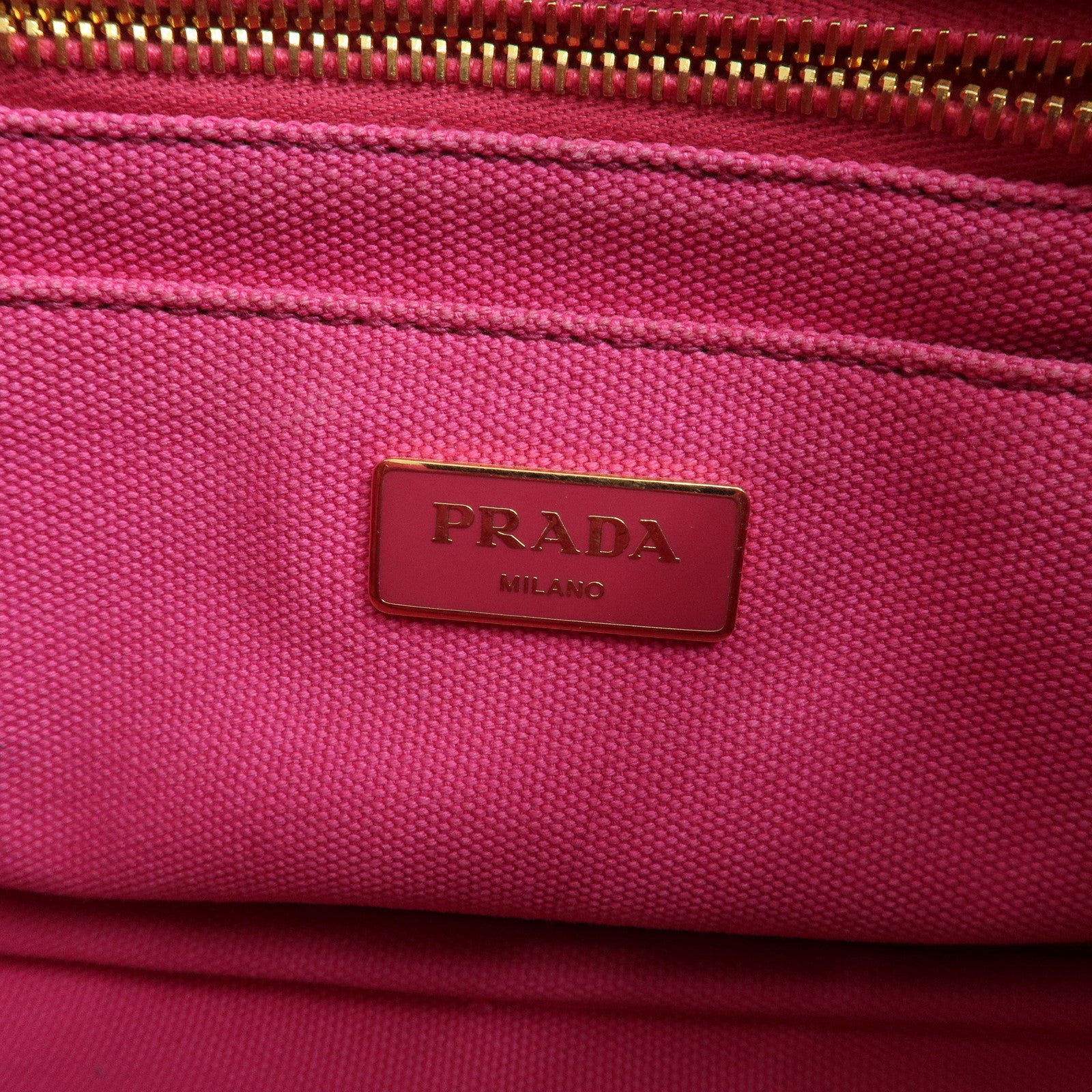 PRADA Triangle Logo Canapa Mini 2Way Bag Hand Bag Pink B2439G