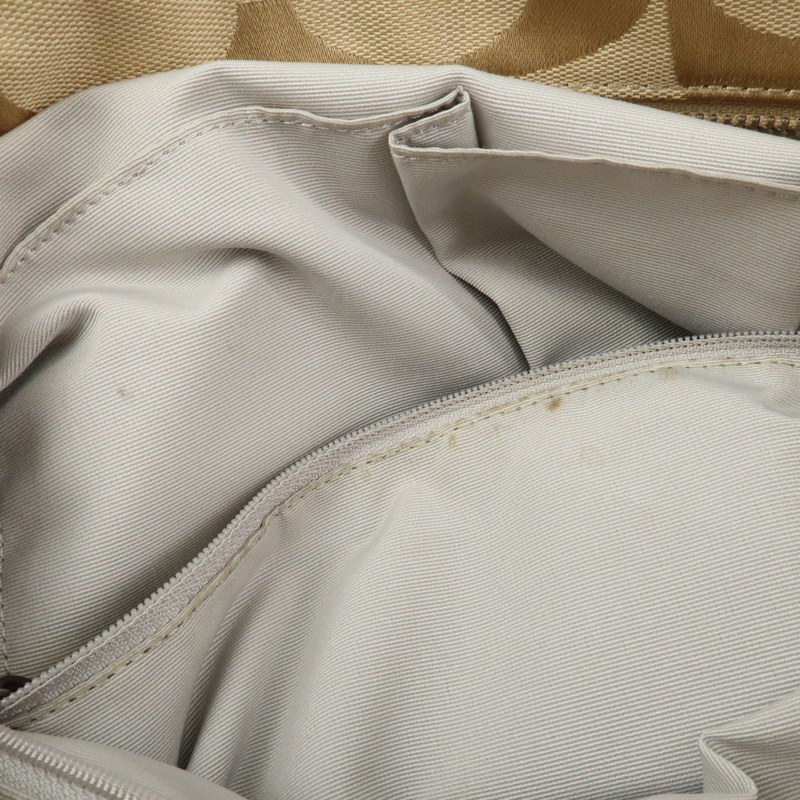 COACH Set of 2  PVC Canvas Leather Shoulder Bag Hand Bag Brown