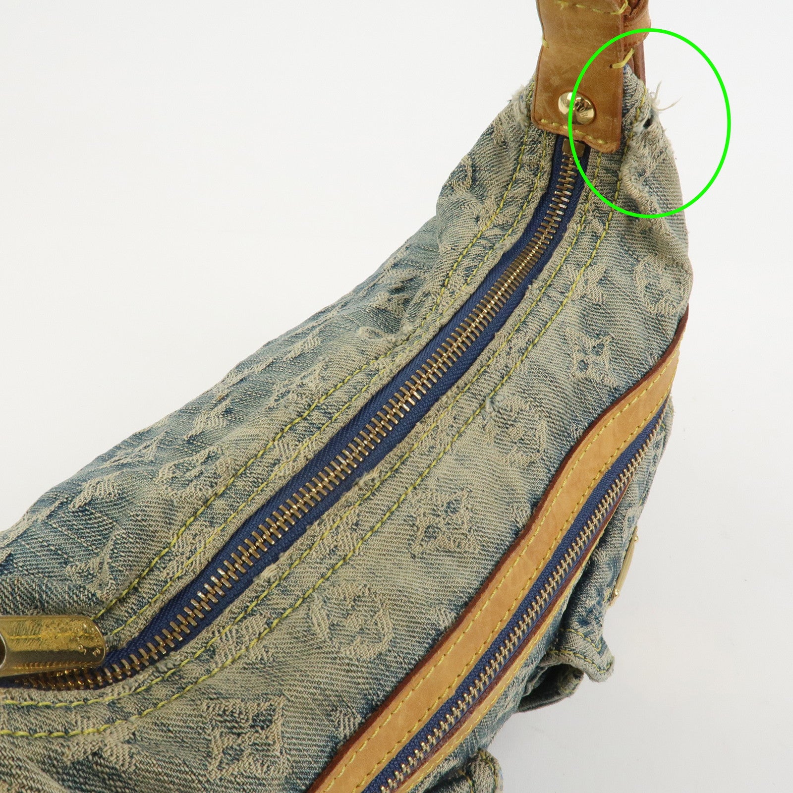 Louis Vuitton Monogram Denim Baggy PM 2Way Bag Shoulder Bag M95049