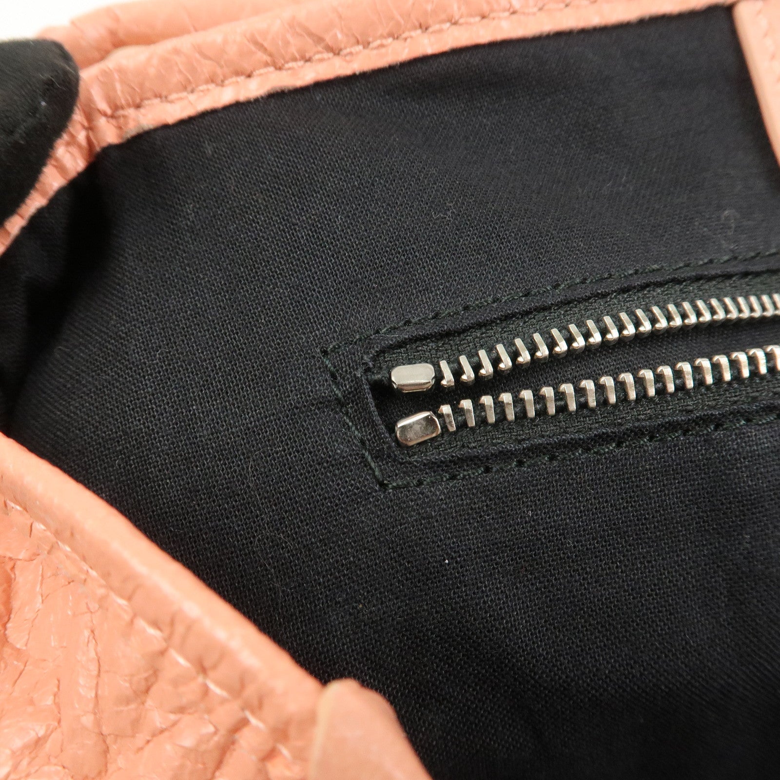 BALENCIAGA Navy Cabas M Canvas Leather Tote Bag Hand Bag Pink