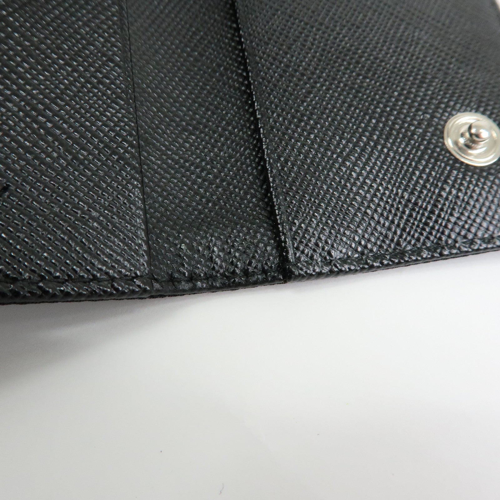 PRADA Triangle Logo Nylon Leather 6 Rings Key Case 1M0222