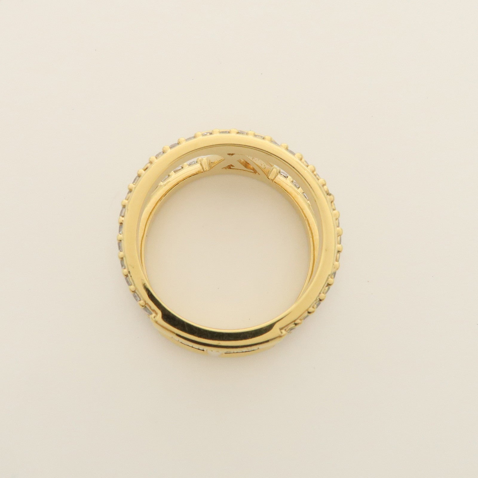 Louis Vuitton LV Iconic Strass Metal Ring S Gold M1463S
