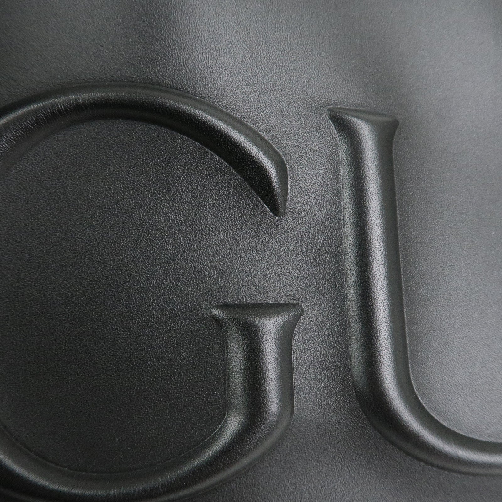 GUCCI Logo Leather XL Clutch Bag Black 421853