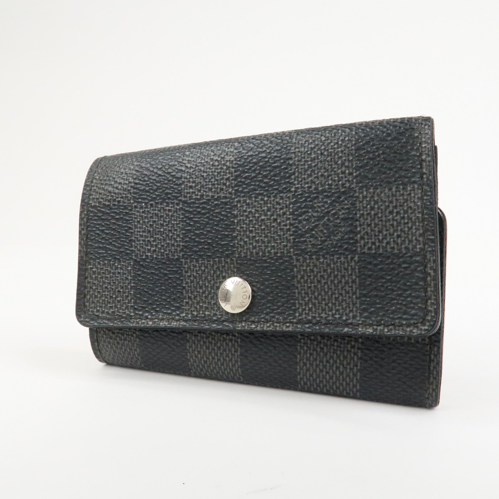 Louis Vuitton Damier Graphite Multicle 6 Key Case Gray Black N62662