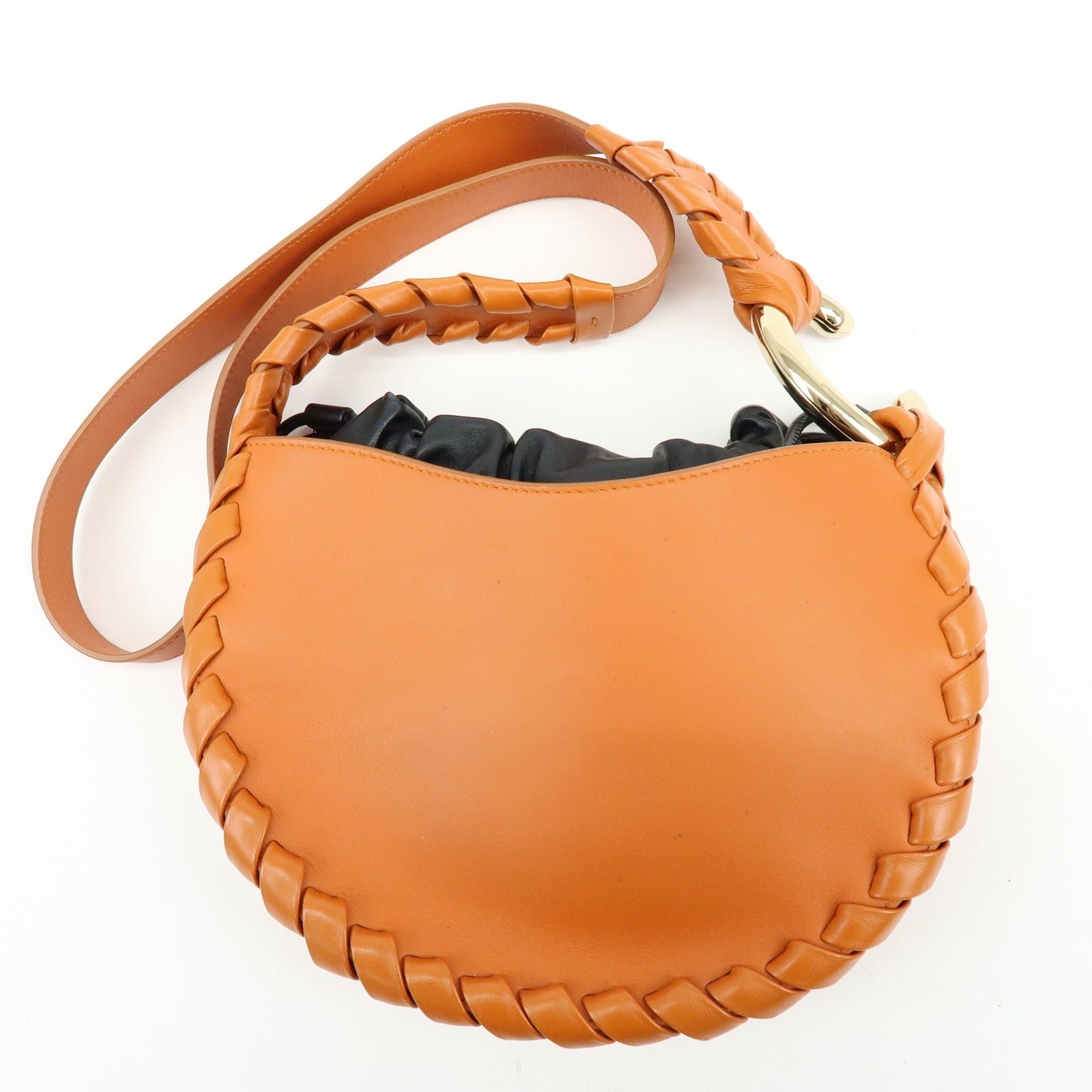 Chloe Mate Leather Shoulder Bag Crossbody Bag Orange