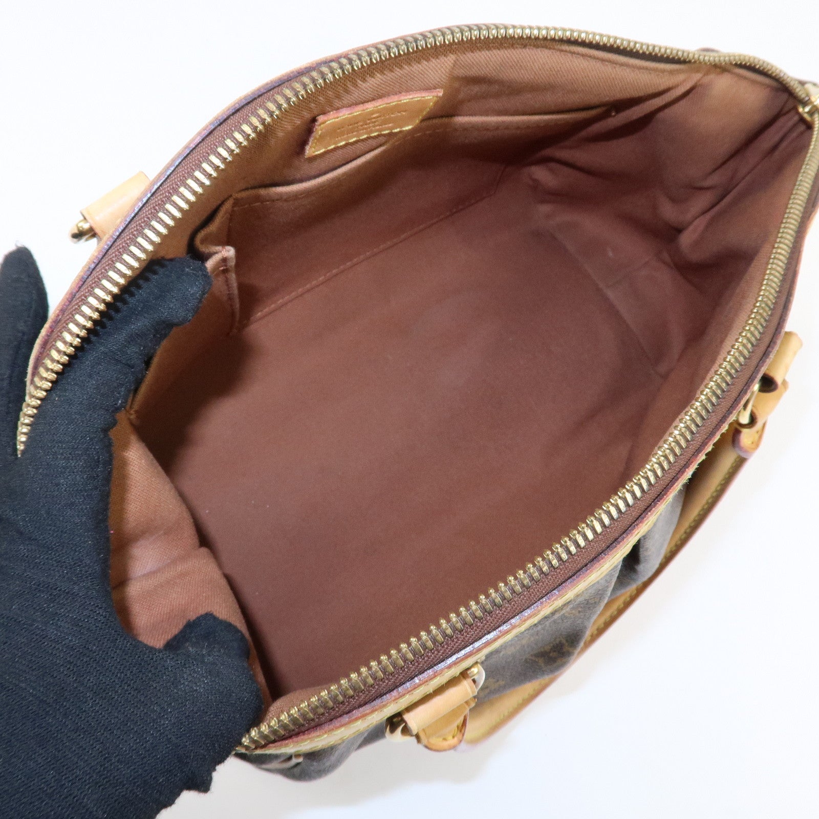 Louis Vuitton Monogram Canvas Tivoli PM Hand Bag Brown M40143 Used