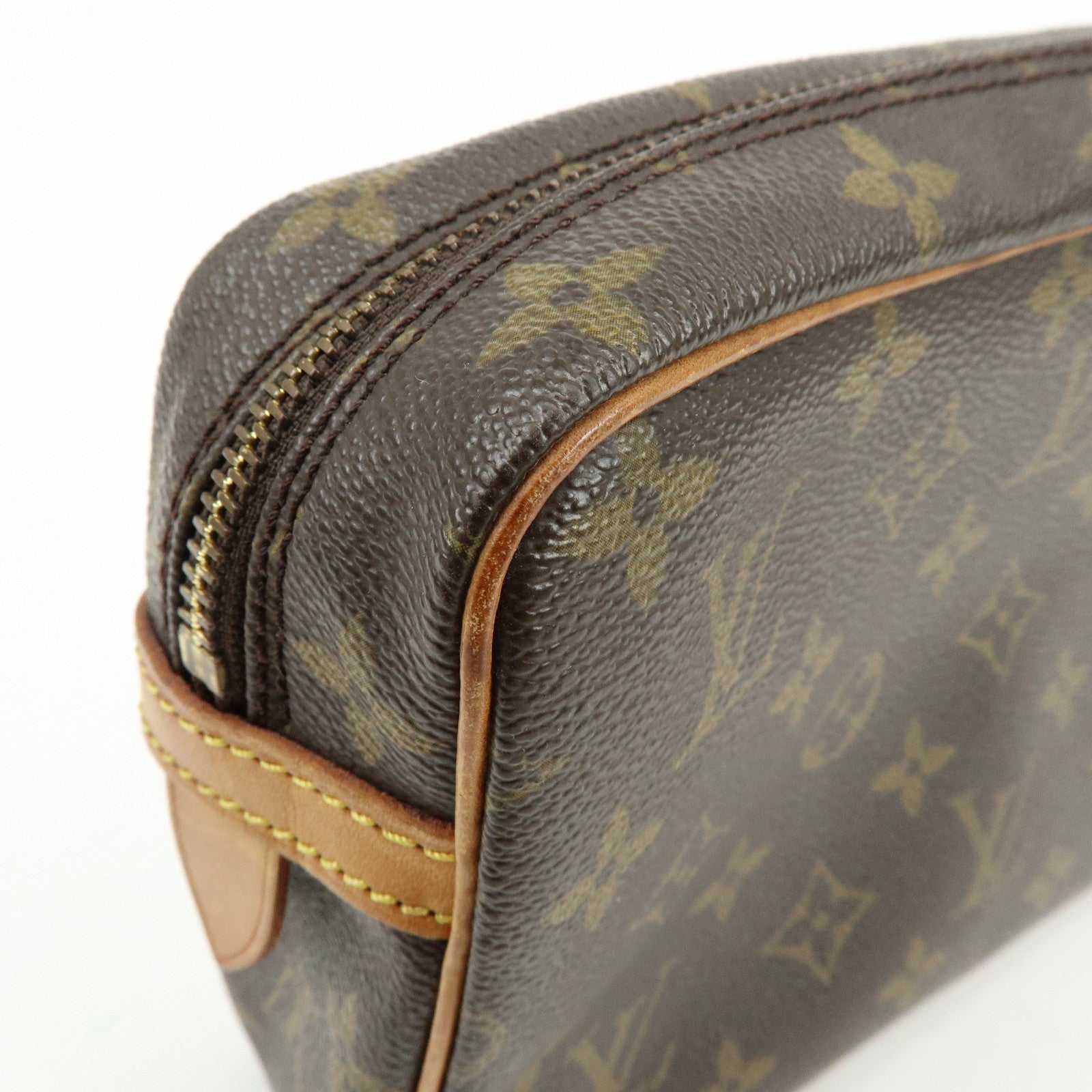 Louis Vuitton Monogram Compiegne 28 Pouch Clutch Bag Brown M51845