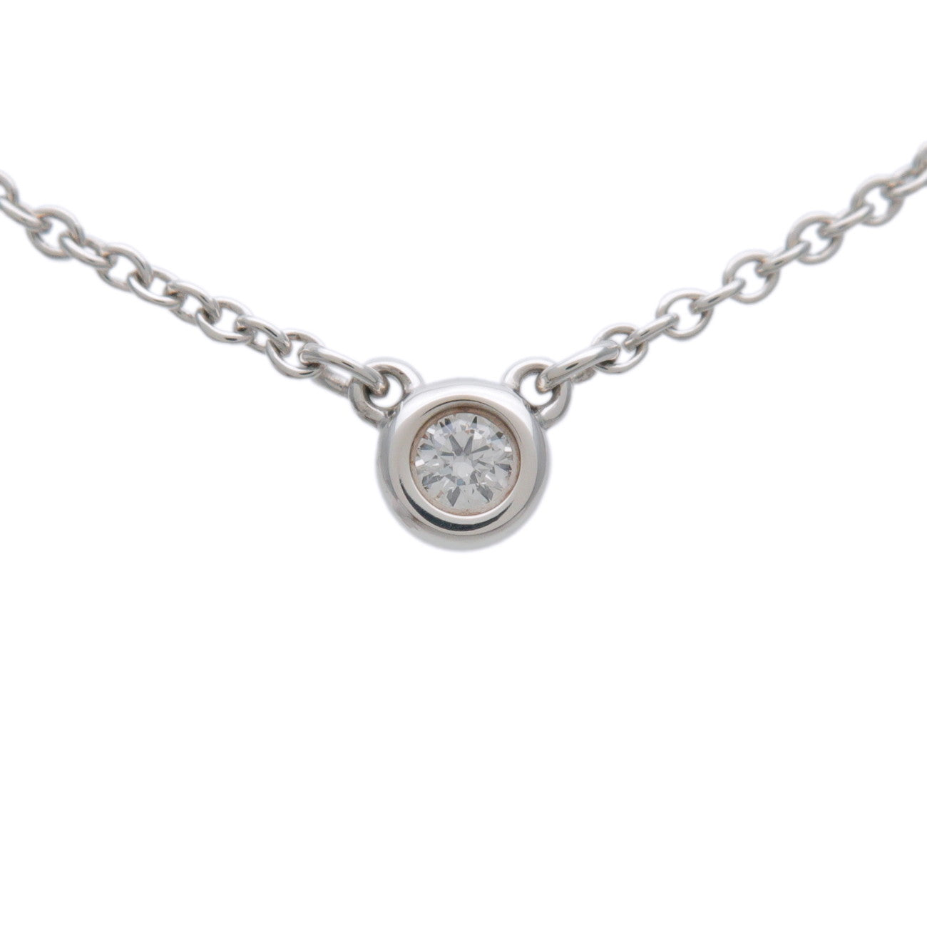 Tiffany & Co By the Yard 1P Diamond Necklace 0.05ct SV925