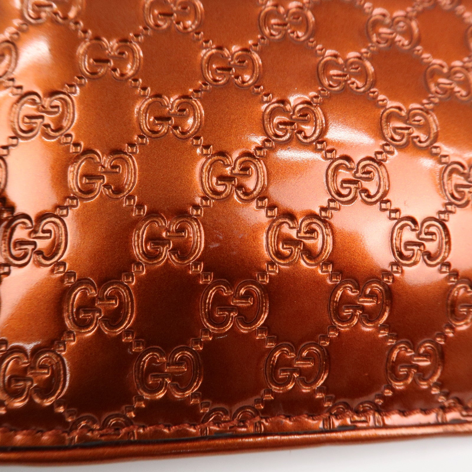 GUCCI Guccissima Leather Coin Case Key Hook Brown 233183