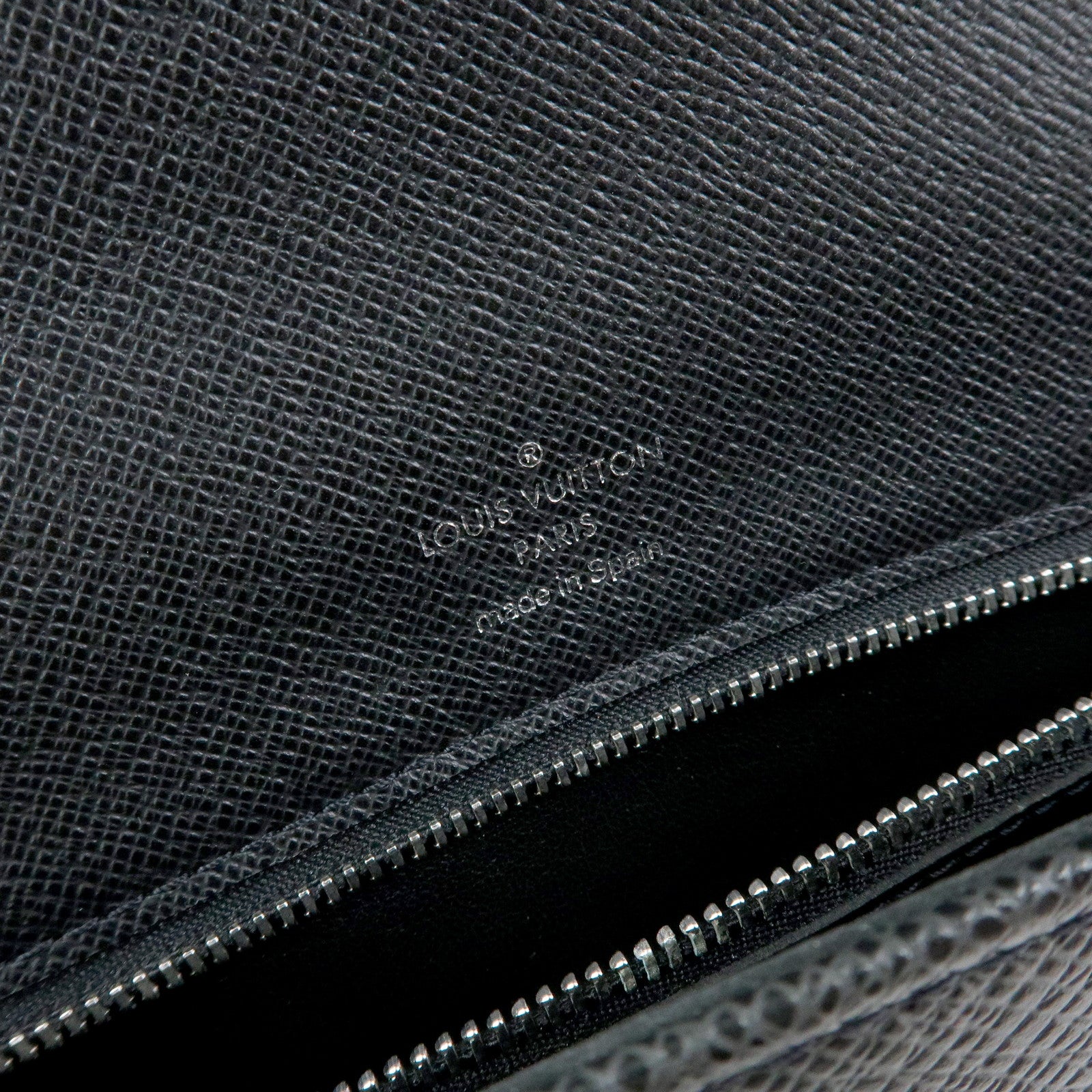 Louis Vuitton Taiga Leather Selenga Clutch Bag Ardoise M30782 Authentic Used F/S