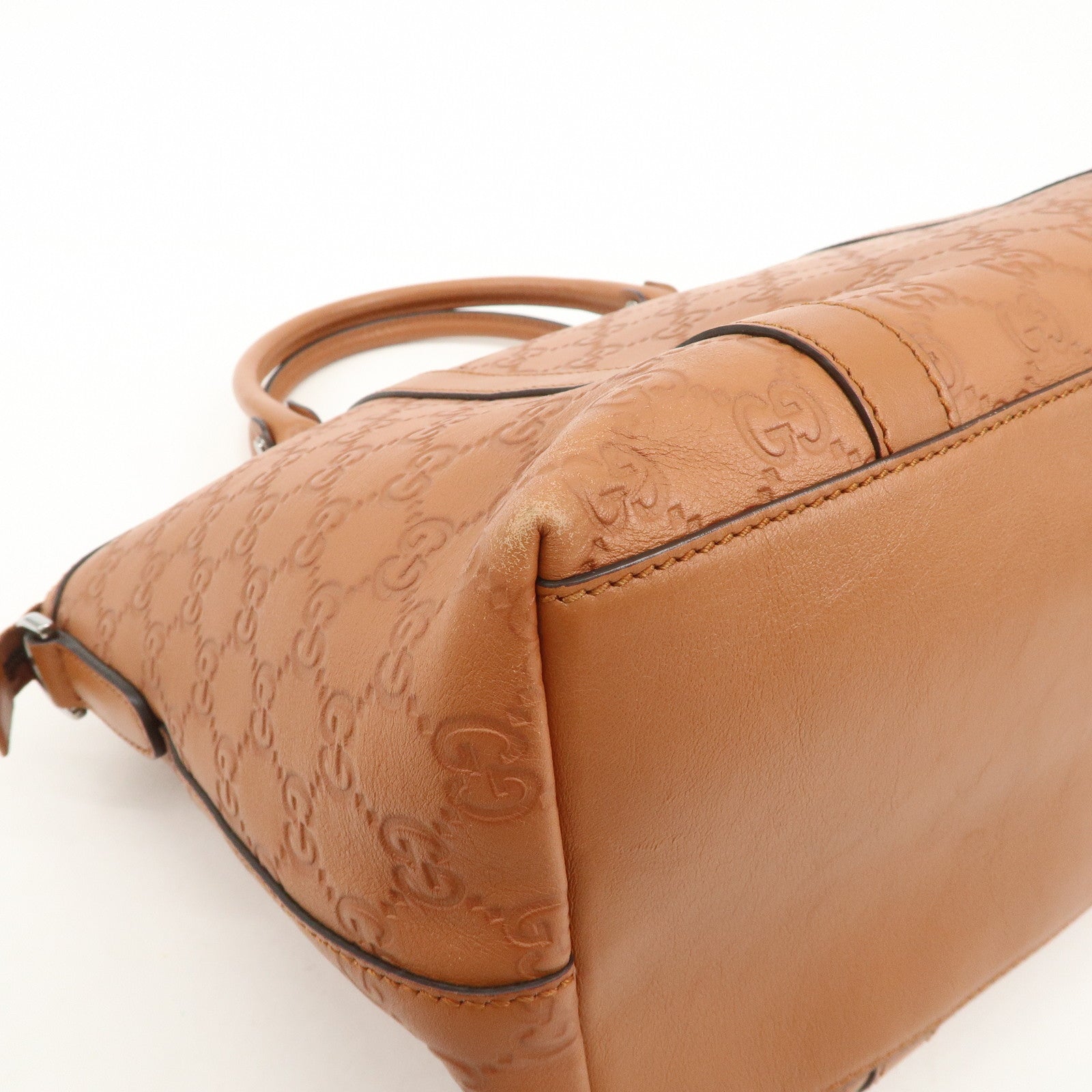 GUCCI Guccissima Interlocking G 2Way Bag Hand Bag Brown 341503