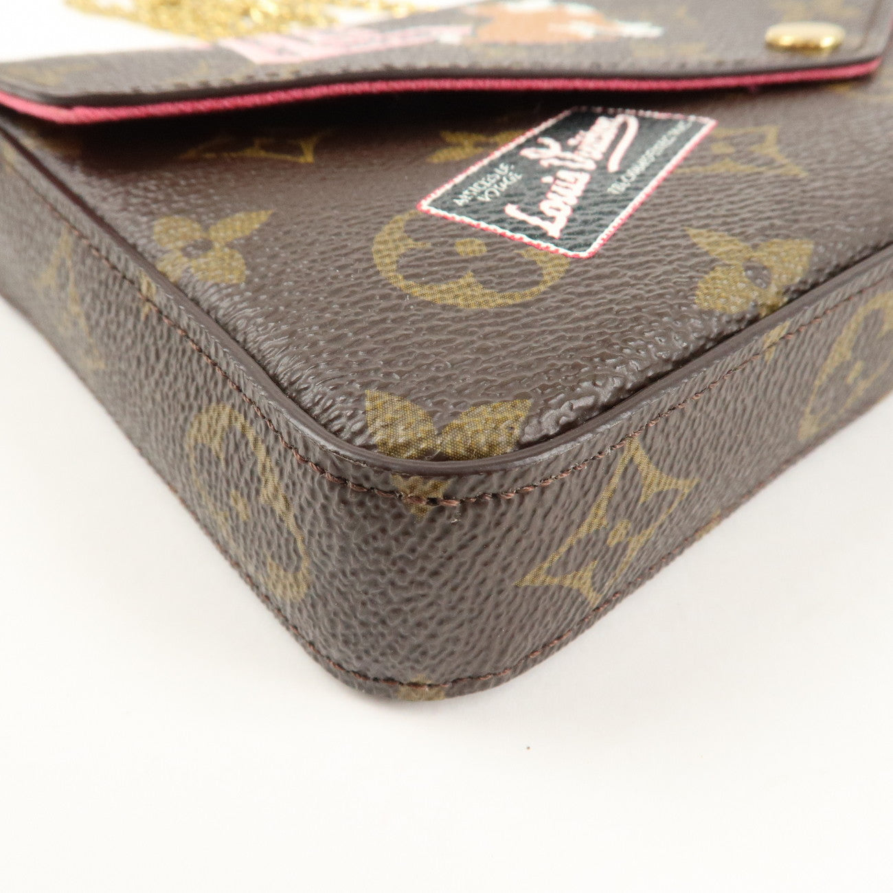 Louis Vuitton Monogram World Tour Pochette Felicie Brown MI4157 Used