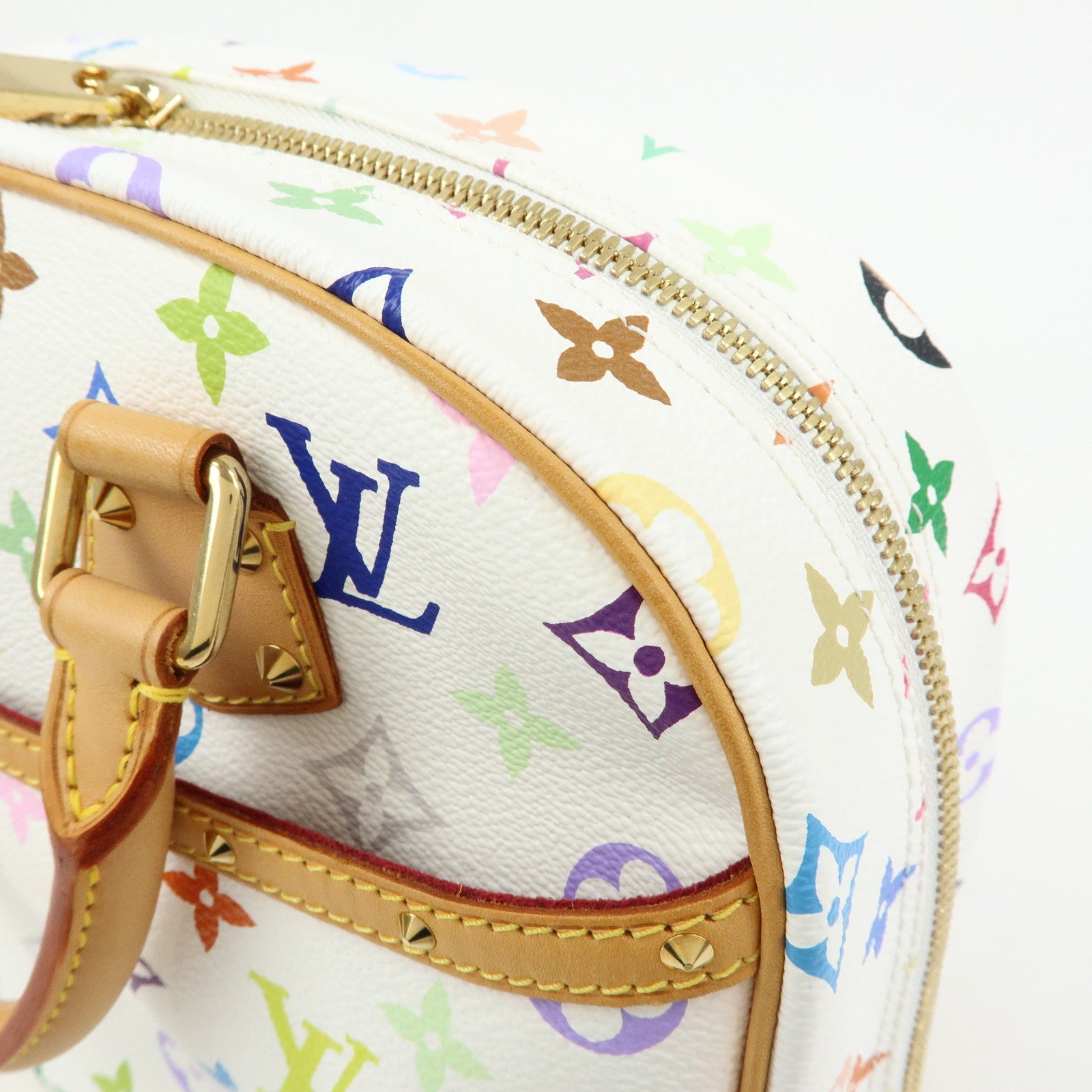 Louis Vuitton Monogram Multicolor Trouville Hand Bag Blanc M92663