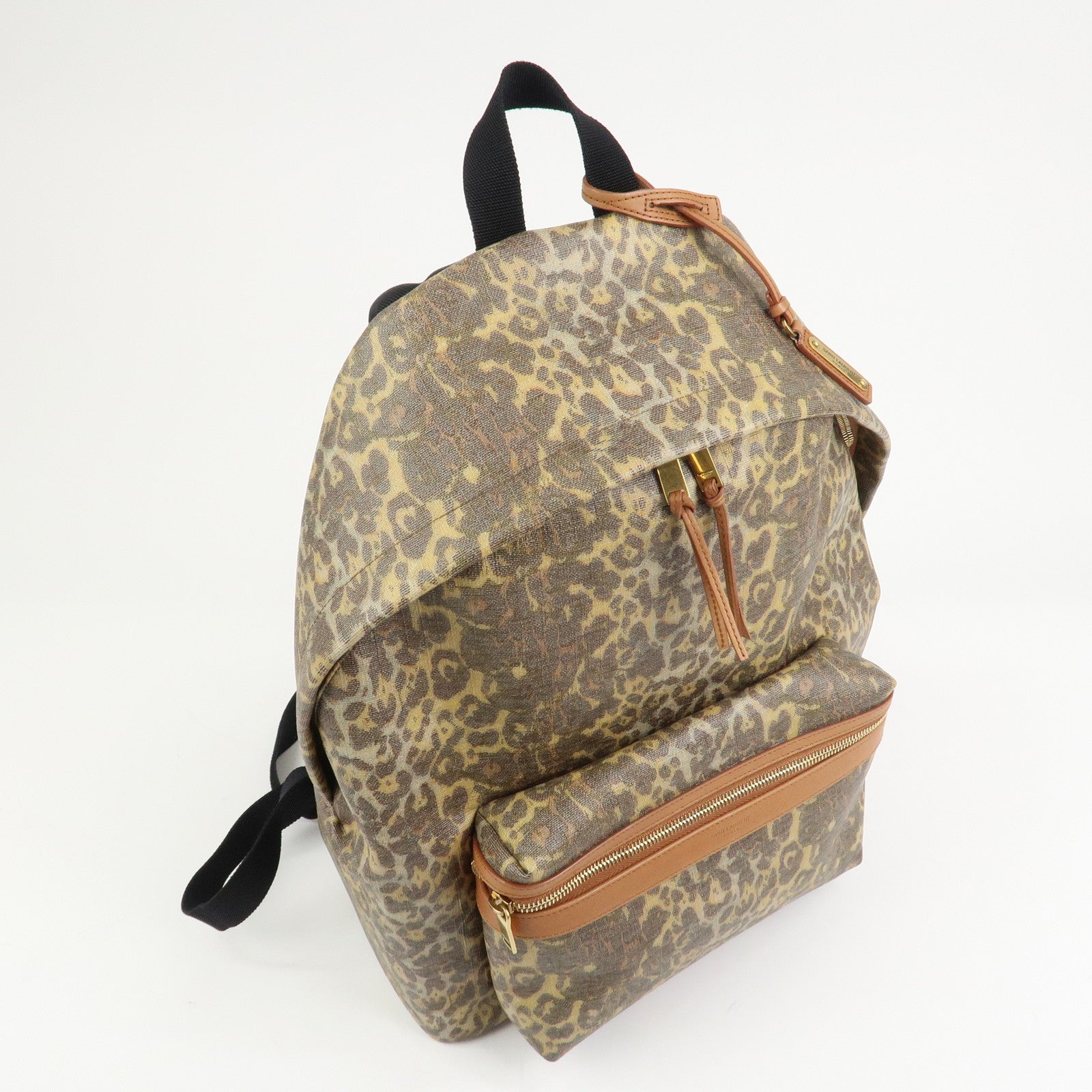 SAINT LAURENT PARIS PVC Leather Backpack Rucksuck Animal 534967