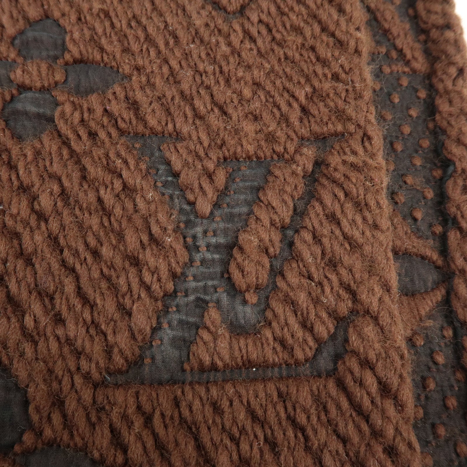 Louis Vuitton Écharpe Logomania Wool Silk Scarf Marron M72241