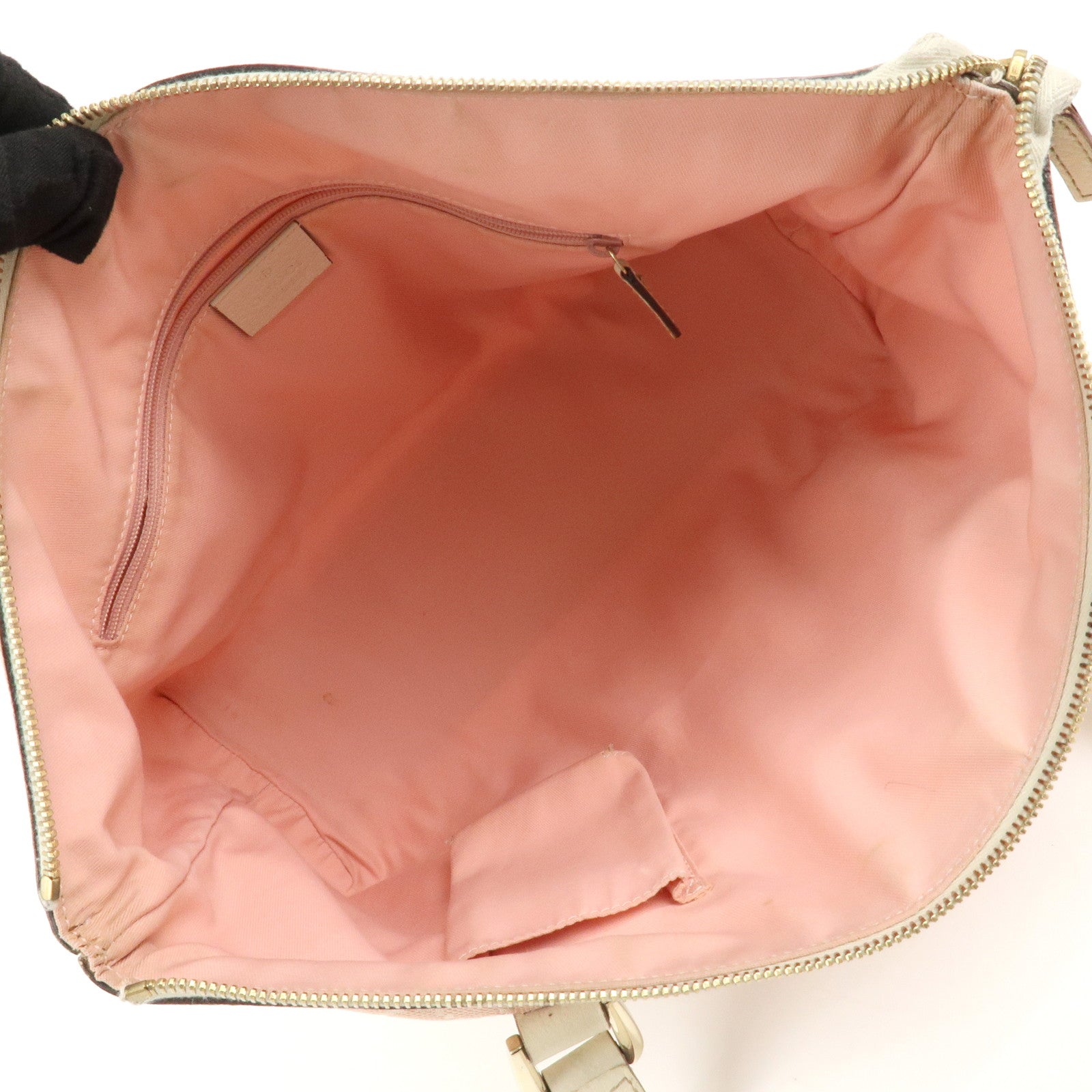 GUCCI Abbey GG Canvas Leather Tote Bag Shoulder Bag Pink 141470