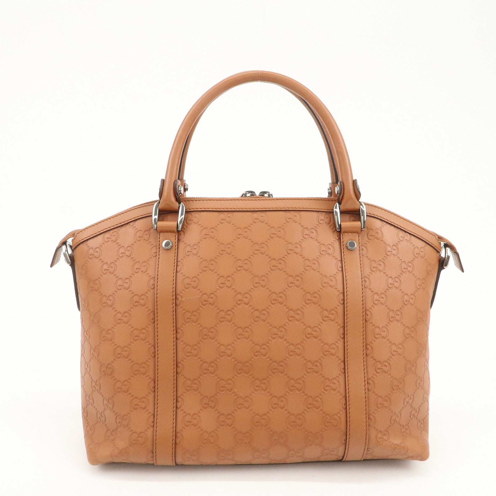 GUCCI Guccissima Interlocking G 2Way Bag Hand Bag Brown 341503