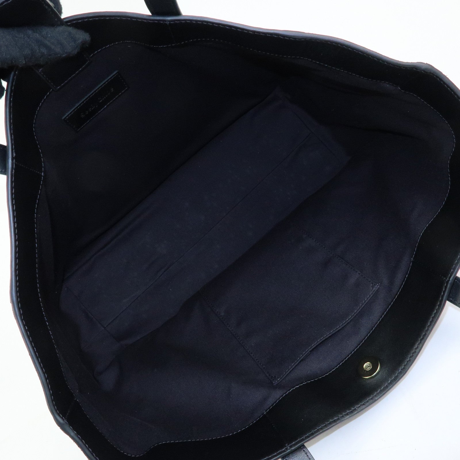 Chloe See By Chloe Leather Suede Tote Bag Shoulder Bag Black