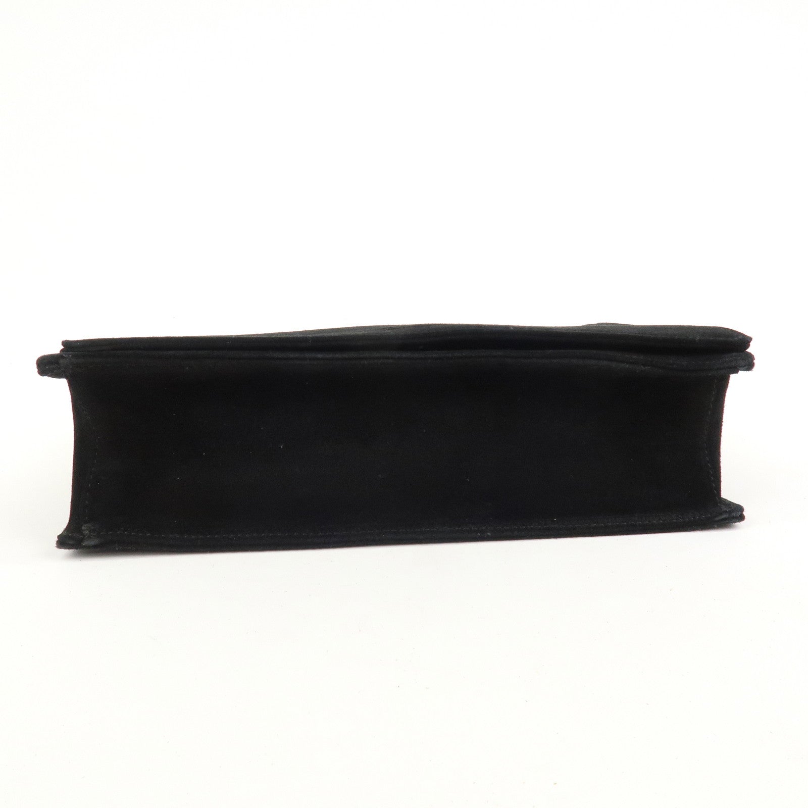 GUCCI  Bamboo Suede Handle Shoulder Bag Hand Bag Black 001・3239