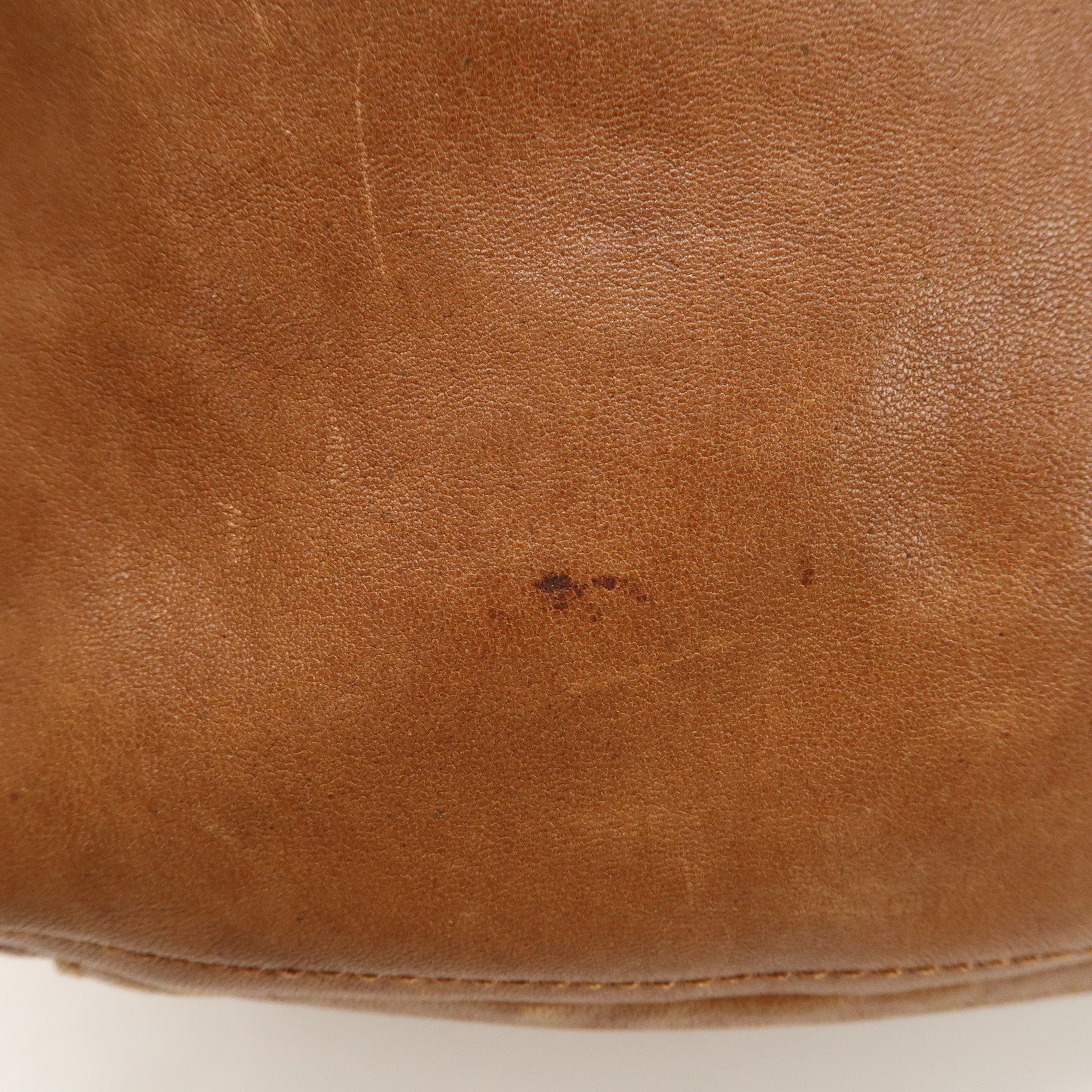 TORY BURCH Leather Shoulder Bag Brown Gold Hardware Used