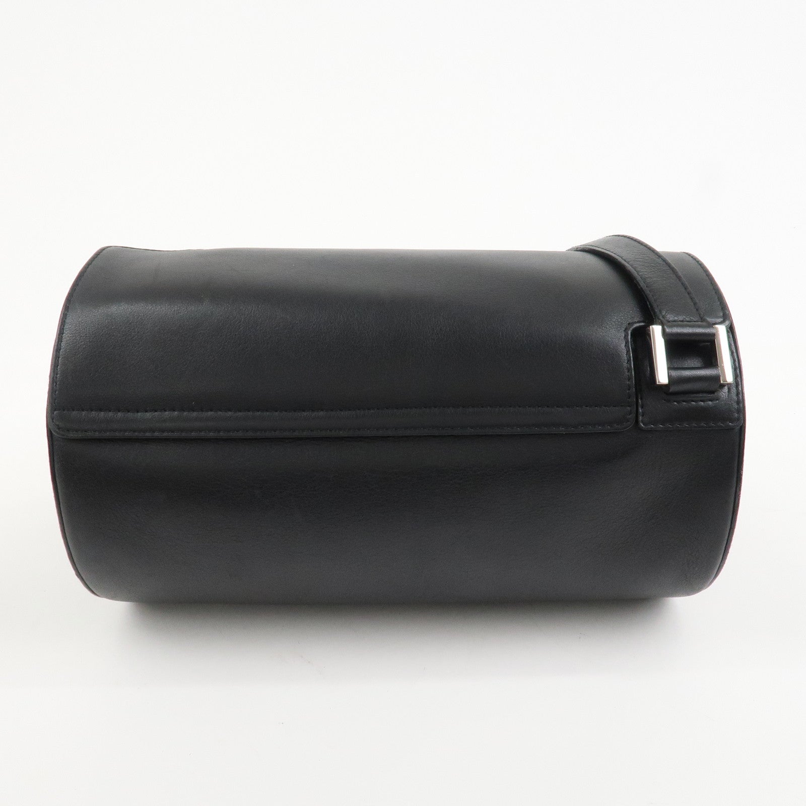 BVLGARI B-zero 1 Drum Leather Shoulder Bag Black