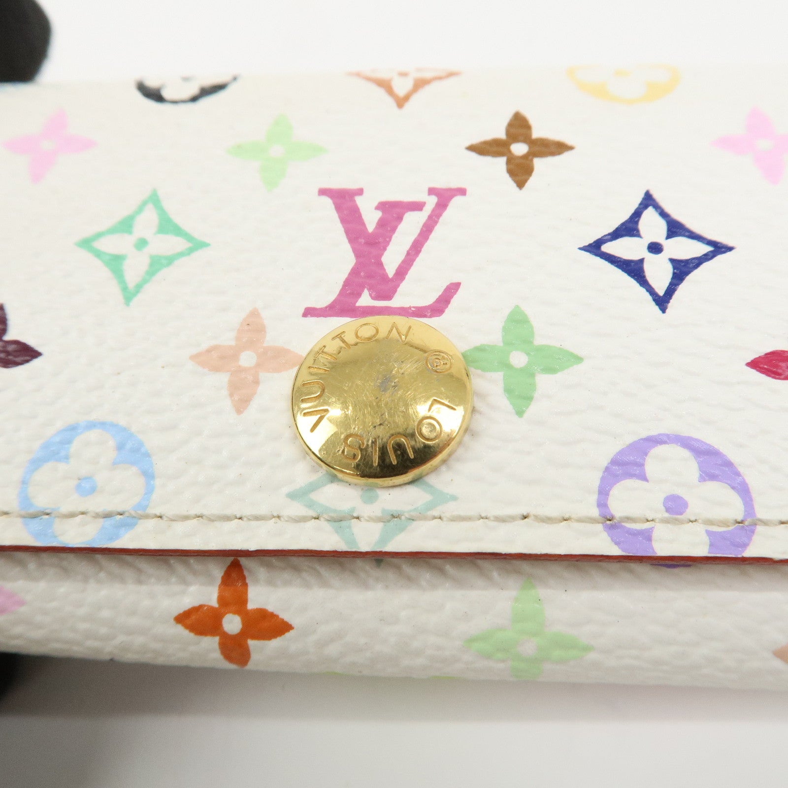 Louis Vuitton Monogram Multicolor Multiclés 4 Key Case Blanc M60043