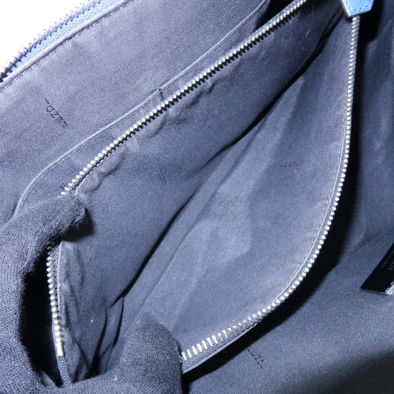 FENDI By The Way Leather 2Way Bag Hand Bag Shoulder Bag Blue 8BL124