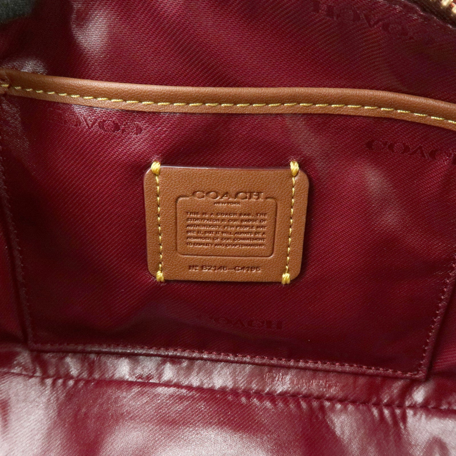 Coach Signature PVC Pouch Cosmetic Pouch Brown