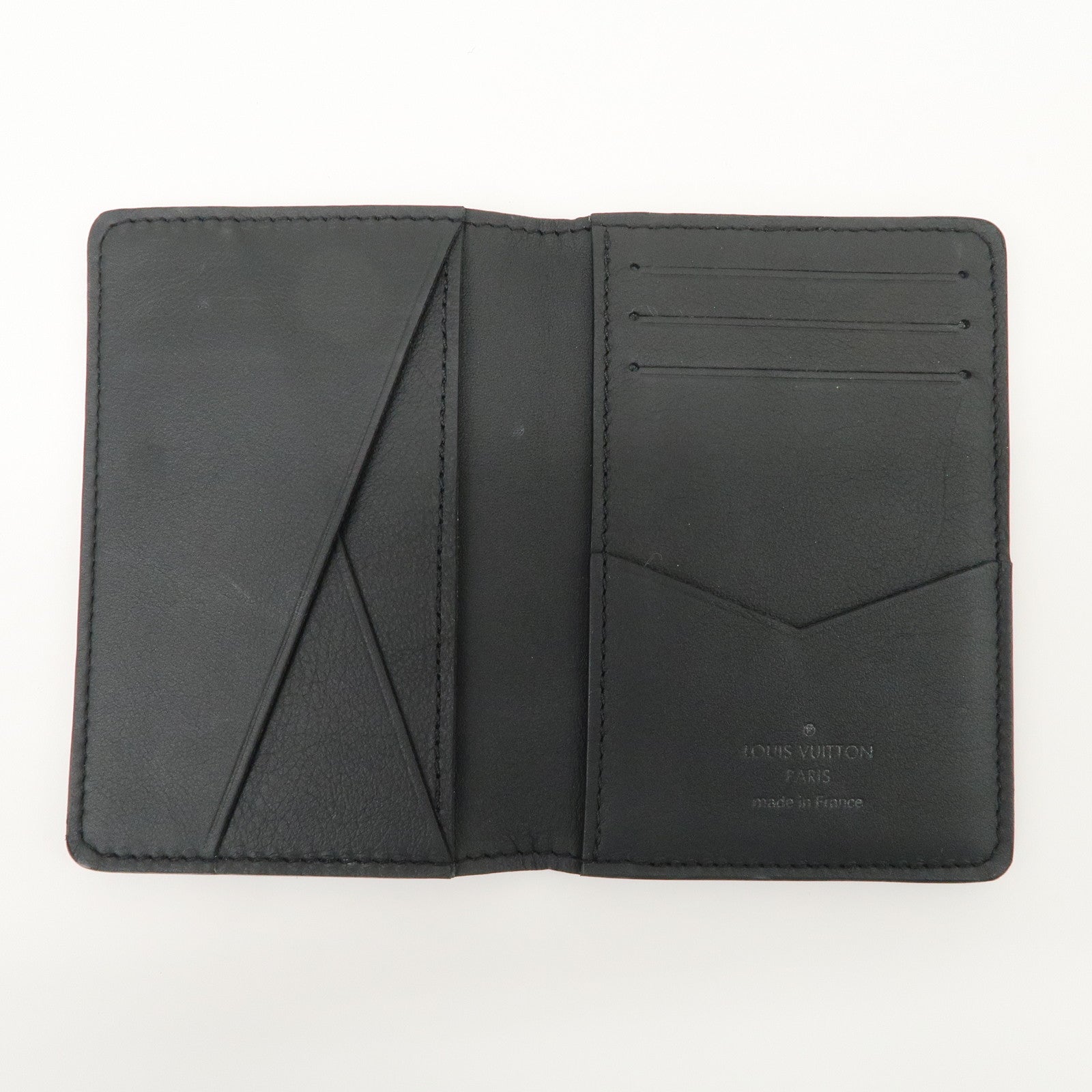 Louis Vuitton Monogram Shadow Leather Card Case Organizer Noir M62899