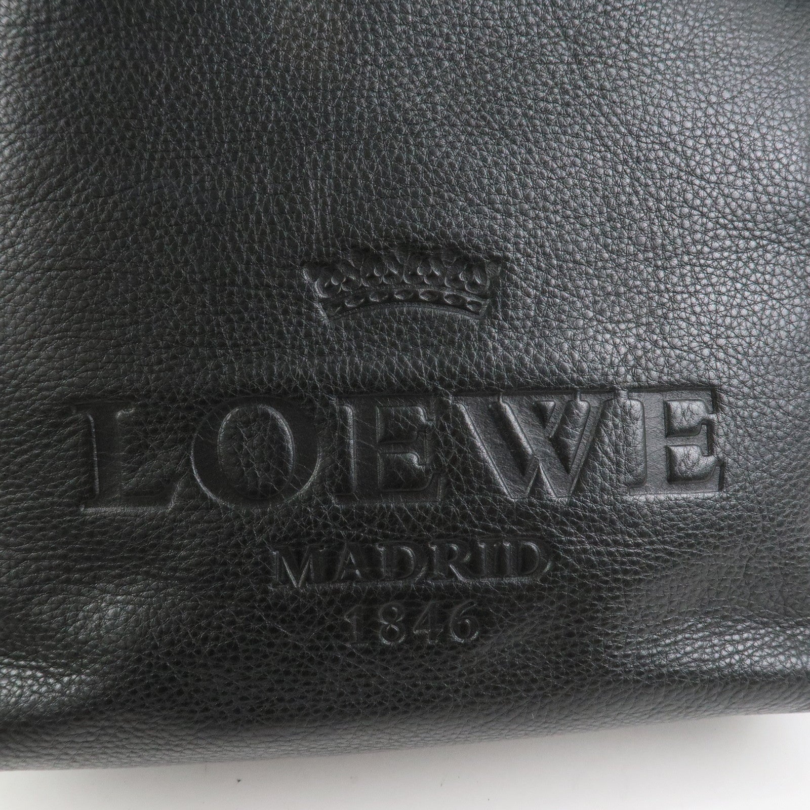 LOEWE Heritage Calf Leather Shoulder Bag Crossbody Bag Black