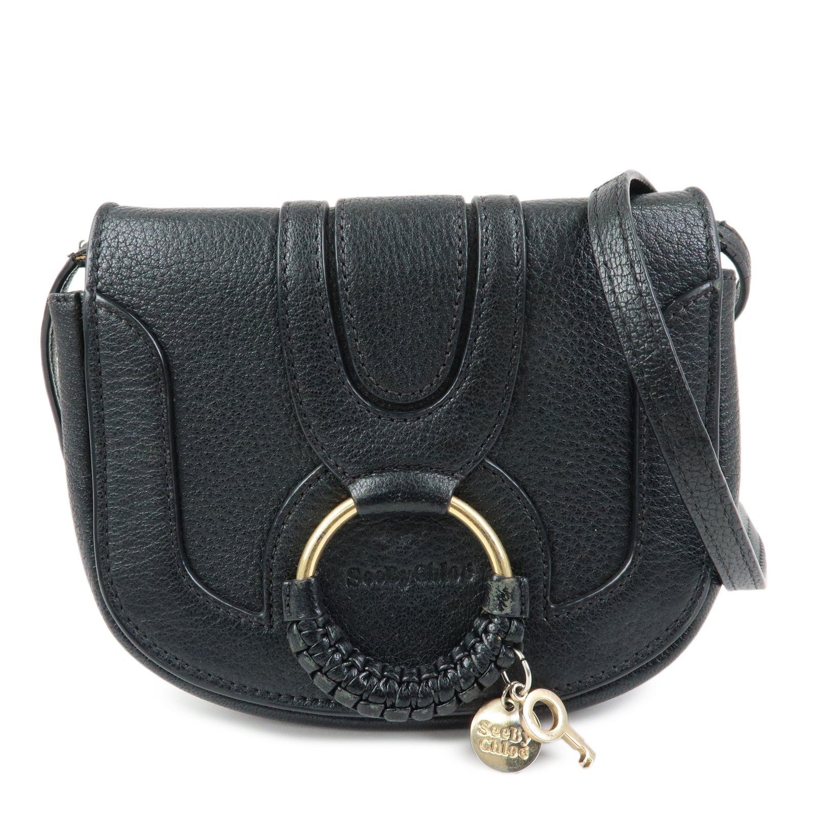 Chloe See By Chloe Hana Leather Shoulder Crossbody Bag Black