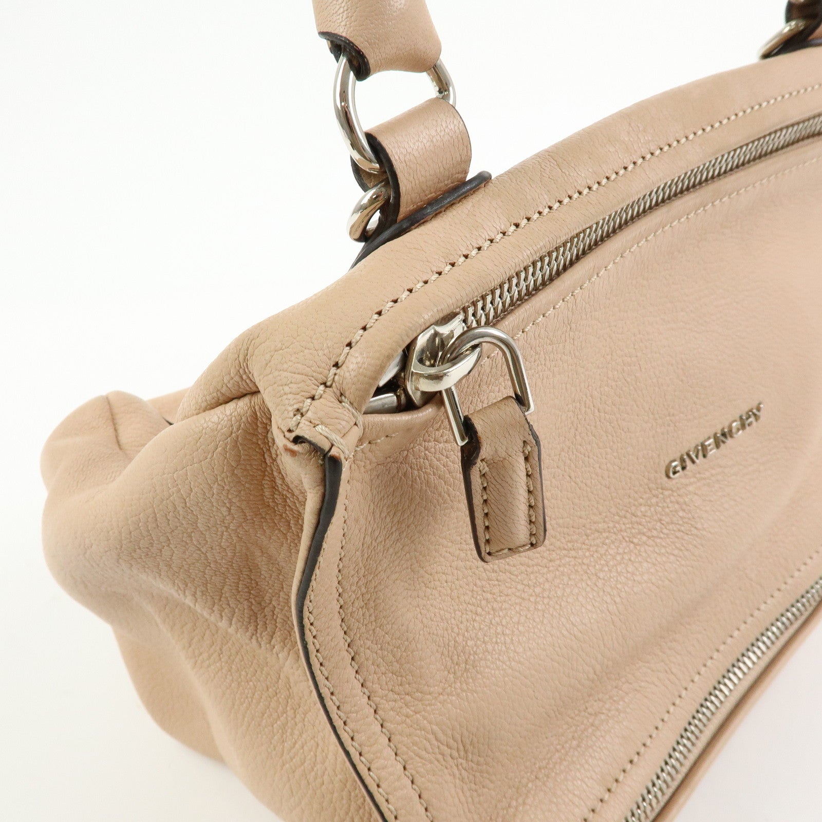 GIVENCHY Pandora Leather 2Way Bag Hand Bag Shoulder Bag Beige