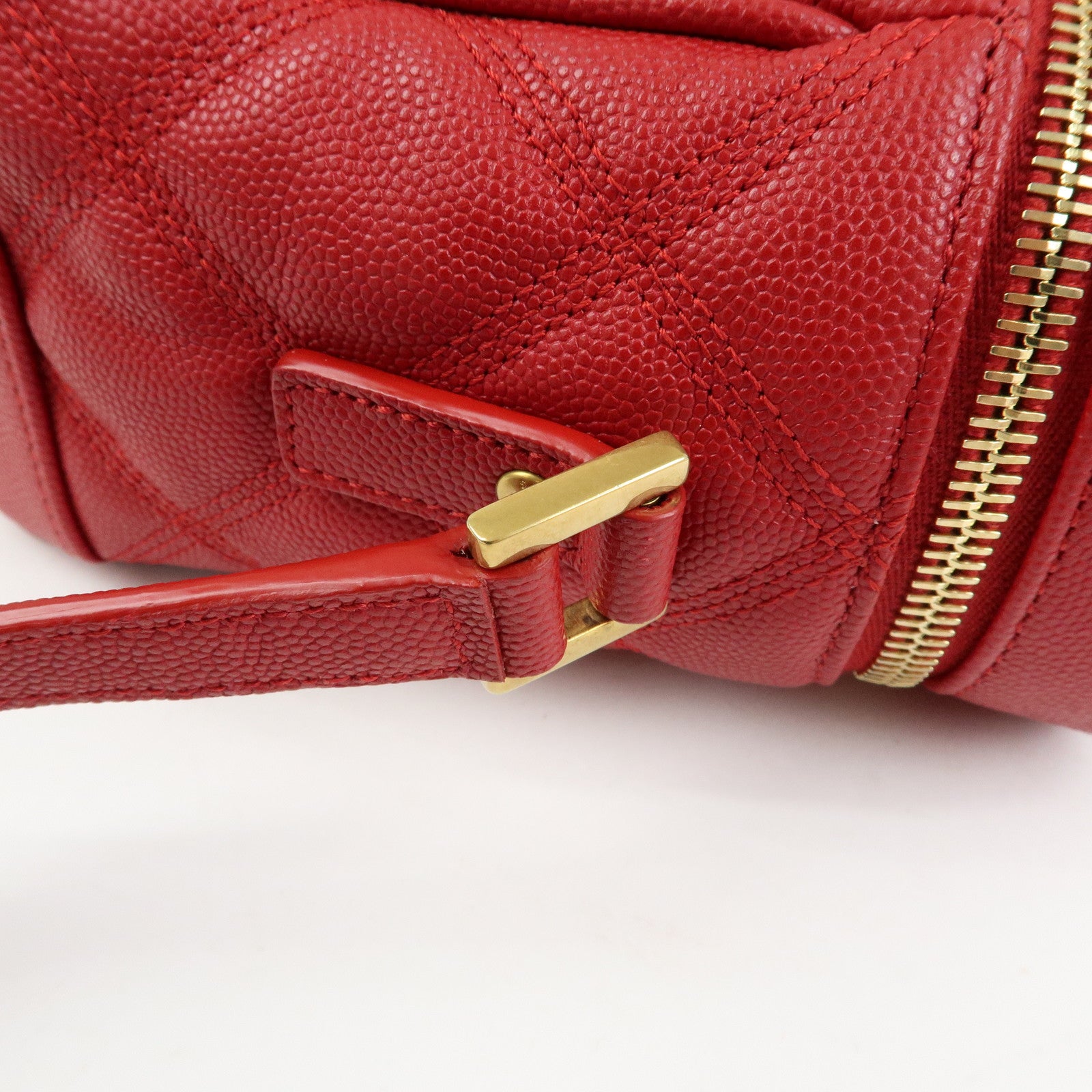 SAINT LAURENT PARIS Cassandra Embossed Leather Vanity Bag 649779