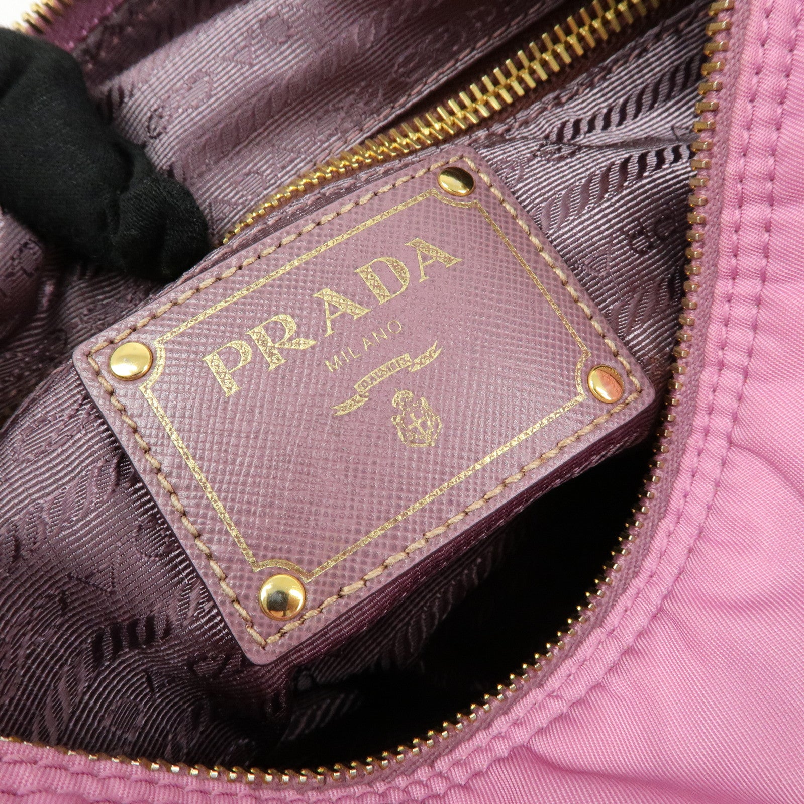 PRADA Nylon Saffiano Leather Shoulder Bag Crossbody Bag Purple
