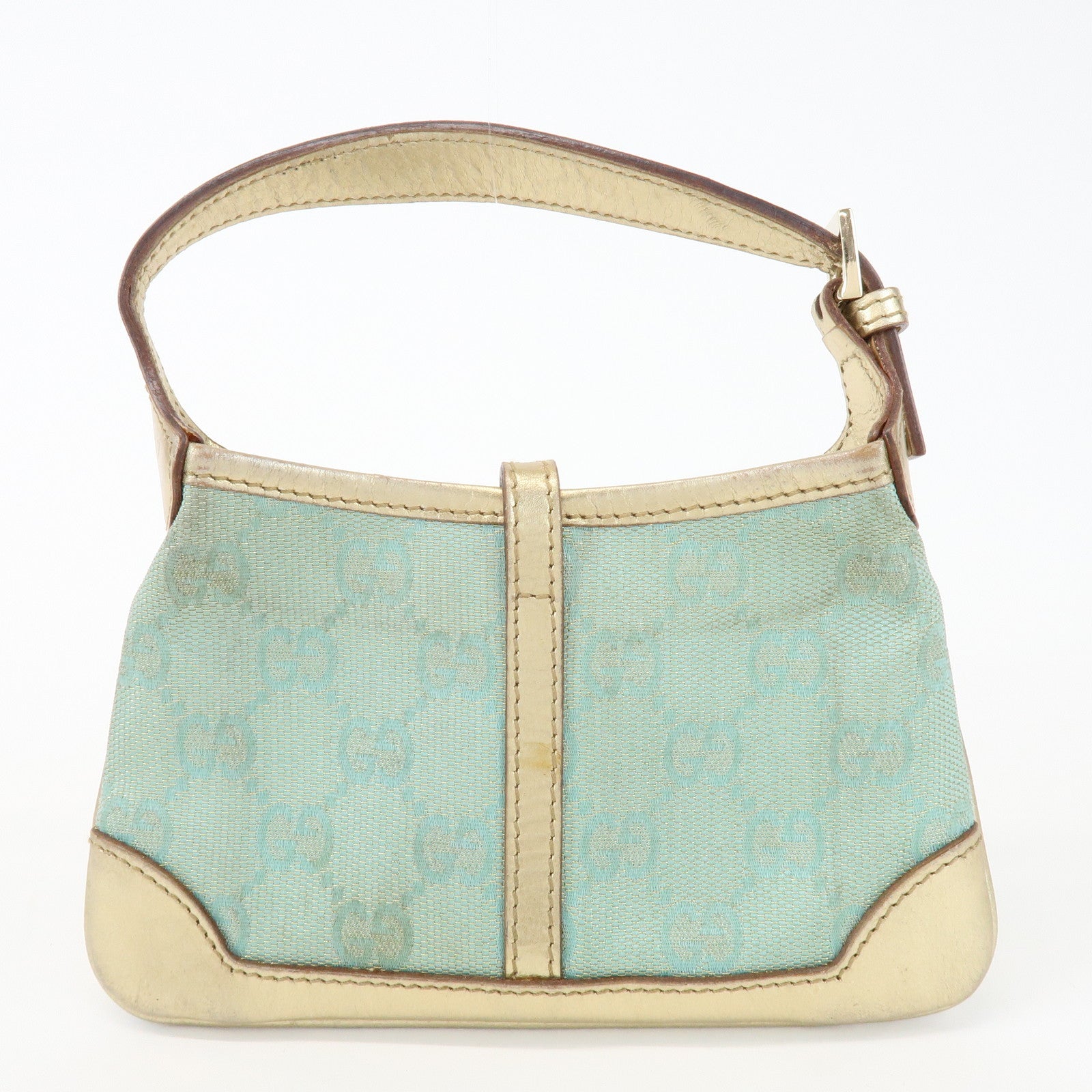 GUCCI Jackie GG Monogram Canvas Leather Mini Pouch  005・0819