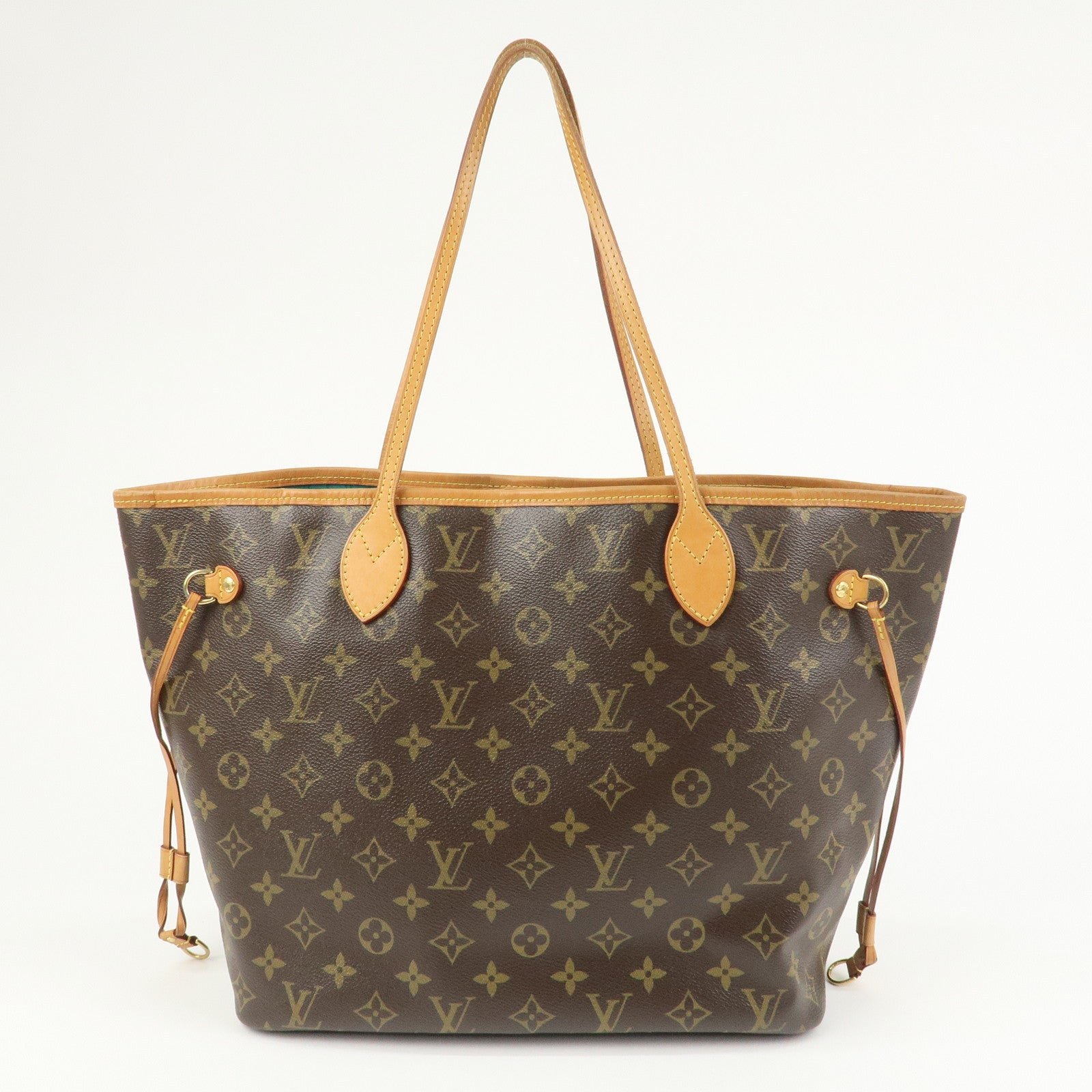 Louis Vuitton Monogram V Neverfull MM Tote Bag Turquoise M41601