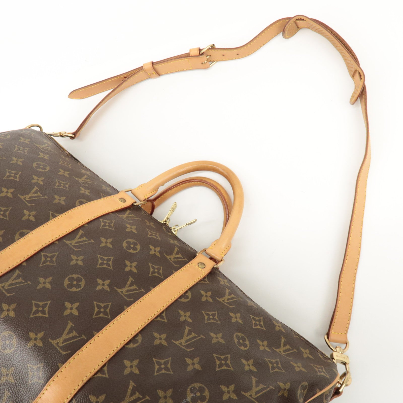 Louis Vuitton Monogram Keep All 50 Bandouliere Boston Bag M41416 Used
